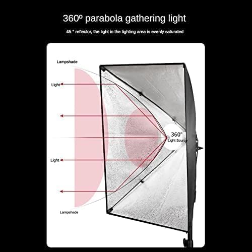 Tiandirenhe Softbox LED Kit, con 85W 2800K-5700K Luz LED de Temperatura de Bicolor, Softbox de 50x70cm, Control Remoto, Kit de Iluminación para Equipo de Estudio Fotográfico (3-Piece Set) - imagen 8