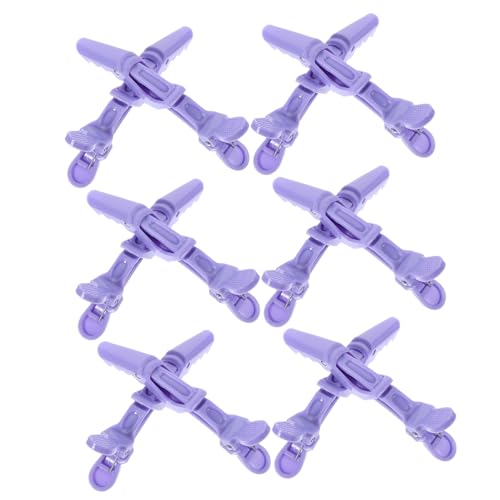 BIUDECO 12�� ���j�̃w�A hair clip hair pin �w�A�p�̑傫�ȃ��[���[ �T���� �v���X�`�b�N���̃w�A �w�A �̃Z�N�V���j���O ����,Purple