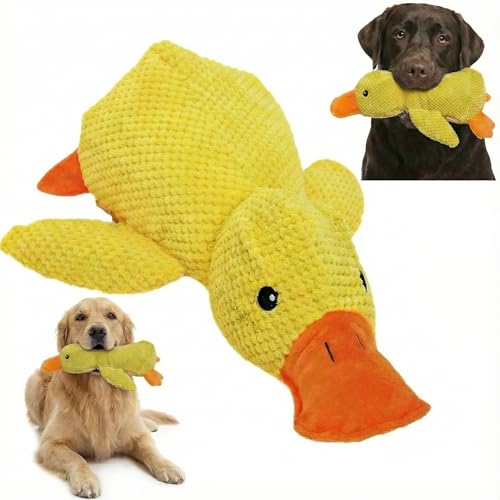 Paw-FECT Piece Plush Calming Duck Dog Toy with Quacking Sound Emotional Support Soft Chew Toy Great for All Breed of Dogs