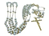 White Pearls Gold Plated Crystal Wedding Lasso/Crystal Wedding Rosary/Lazo De Boda De Crystal