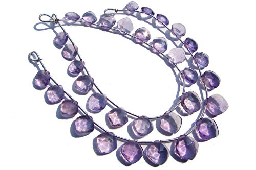 Perles d'améthyste légère en forme de facette pour fabrication de bijoux