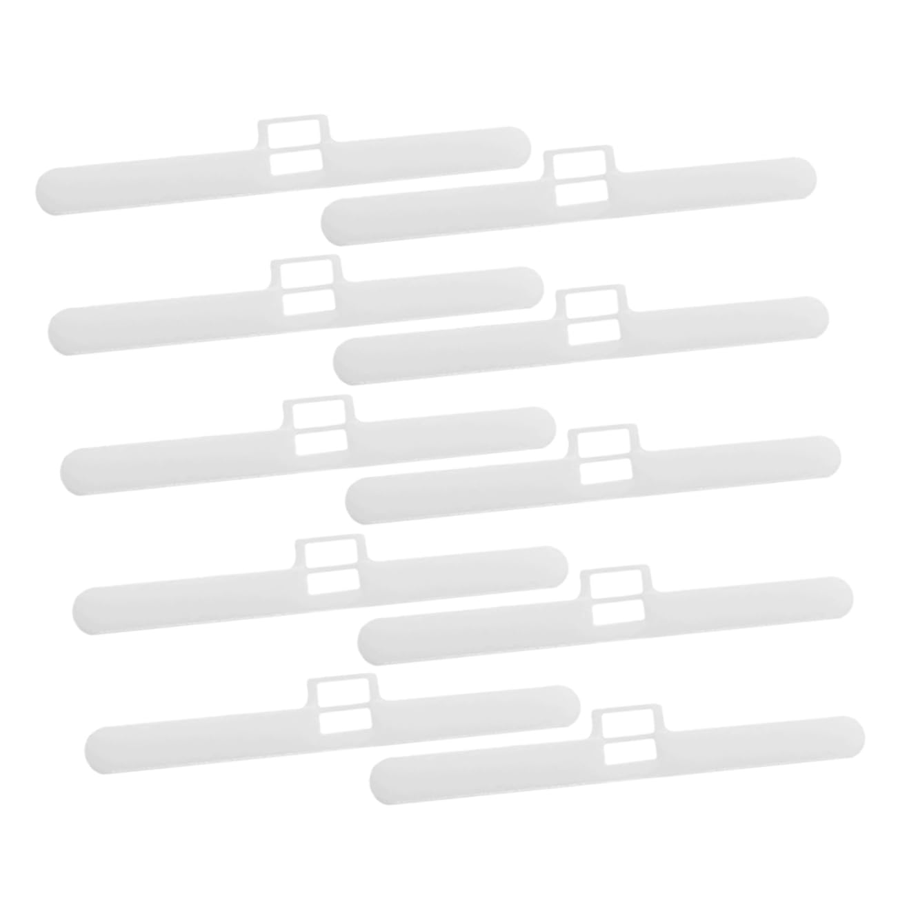 Mikikit 10pcs Vertical Blind Accessories Durable Slats with Double Hole Clips for Repairing Window Curtains Easy Installation High Load Capacity for Offices Bedrooms Living Rooms