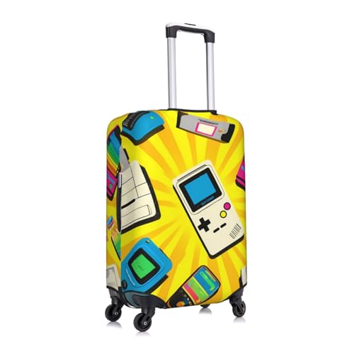 Vintage Cassette Elastic Travel Luggage Cover, Washable Spandex Suitcase Protector, Anti-Scratch Fits 18-32 Inch3