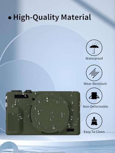 Funda especial para Canon PowerShot G7 X Mark III silicona verde miniatura 3
