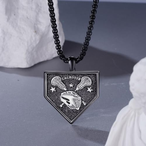 Lacrosse Necklace S925 Sterling Silver Lacrosse Gifts Religion Jewelry Gifts for Men Women2