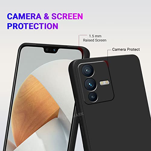 Image of LIRAMARK Silicone Soft Back Cover Case for V23 Pro (5G) / Vivo S12 Pro (5G) (Silicone Black)