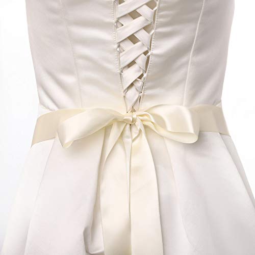 Campsis Women\'s Rhinestone Bridal Belt Ivory Flowers Maternity Sashes Crystal Floral Sash Wedding Dress Party Prom Baby Shower for Bride and Pregnancy - Thumbnail 2