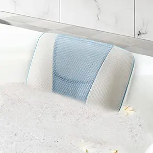 Bath Pillows, Coastacloud Bathtub Spa Pillow, Headrest Support, Bath Pillow for Tub with 3D Air Mesh Technology, Bath Tub Pillow for Neck, Hot Tub, Powerful Suction Cups