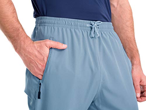 Clothin Mens Workout Athletic Pants Elastic-Waist Drawstring Pants For Sport Exercise Travel,Quick-Dry,Stretchy,Forever Blue,Xl(37-41W X 32L) #TOP5