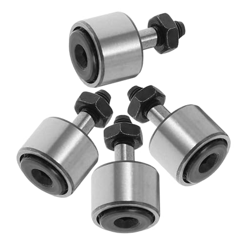 NAMOARLY 4pcs Steel Roller Needle Cam Follower Bolted Type Bearings Precision for Heavy Duty Applications