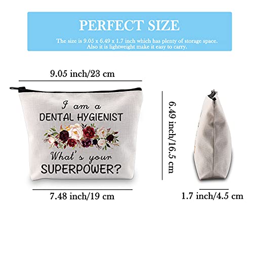 Image of Dental Hygienist Cosmetic Bag DH Graduation Gift I'm A Dental Hygienist What's Your Superpower Gift for DH Student (I'm A Dental Hygienist)