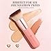 DUcare Flat Top Kabuki Foundation Brush - Premium Makeup Brush for Liquid, Cream, and Powder - Buffing, Blending, and Face,Pink