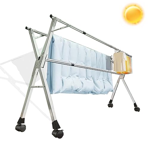 Tendederos de Exterior, Plegables, de Pared, con Altura Ajustable y estantes (150 cm/60 Pulgadas)