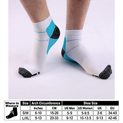 Copper Compression Socks for Men and Women - Circulation Ankle Plantar Fasciitis Arch Support Socks For Athletic &Travel