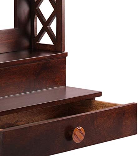 Aarsun Woods Wall Mount Home Temple - Pooja Mandir, Wall Shelf Prayer Unit, Fully Folding