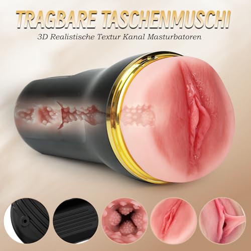 Realistische Masturbator Taschenmuschi Realistisch Groß Masturbieren für Männer Sex Spielzeug für die Männer Solo Manuelle Cup-Masturbatoren Sex toys Penis Masturbatoren mit 3D Vagina Pussy – Bild 4