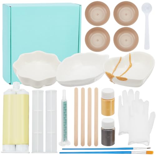 WEBEEDY Kintsugi Repair Kit 19 Pcs for Ceramics