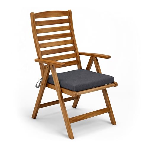 POKAR Coussin de Banc 50x50 cm | Housse Amovible et Liens Antidérapants | Galette d'Assise pour Banc de Jardin, Balancelle et Chaise | Intérieur et...