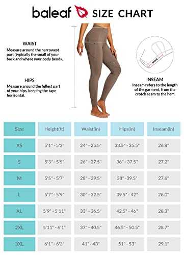 Baleaf Womens Pants, Riding Breeches Silicone Knee-Patch Horse Riding Pants Equestrian Schooling Tights Zipper Pockets, 2-Brown, Small #TOP6
