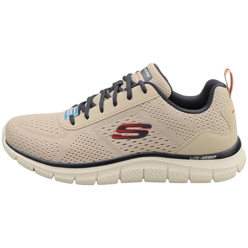 Image of Skechers Men's Track Leshur | Casual, Memory Foam, Machine Washable, Vegan, Lightweight Mesh, Traditional Lace-up