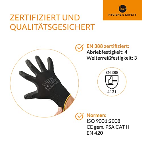 Arbeitshandschuhe ISC Hygiene und Safety für Herren Größe 10
