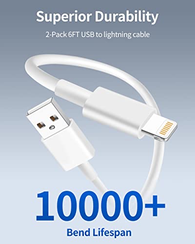 Iphone Charger [Apple Mfi Certified], Arccra 3-Pack 3Ft 6Ft 10Ft Lightning Cable Data Sync Charging Cords With 2 X Dual Port Usb Wall Charger Block Plug For Iphone 13 12 11 Pro Max Xs Xr X 8 7 6 Plus #TOP5
