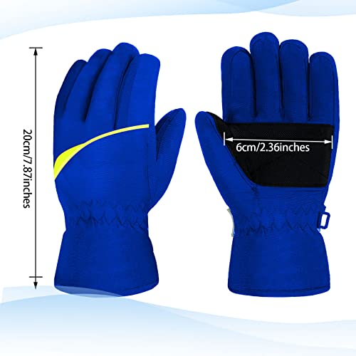 Satinior Kids Waterproof Winter Snow Ski Gloves Children Windproof Insulated Gloves For Outdoors Boys Girls Warm Supplies (Blue,Aged 8-12) #TOP2