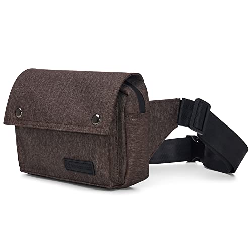 Alpine Swiss Fanny Pack Waist Bag Adjustable Belt Strap Crossbody Sling Bum Bag Brown - Image 6