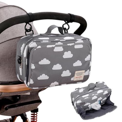 Sac à couches pour poussette multi-poches en polyester imperméable
