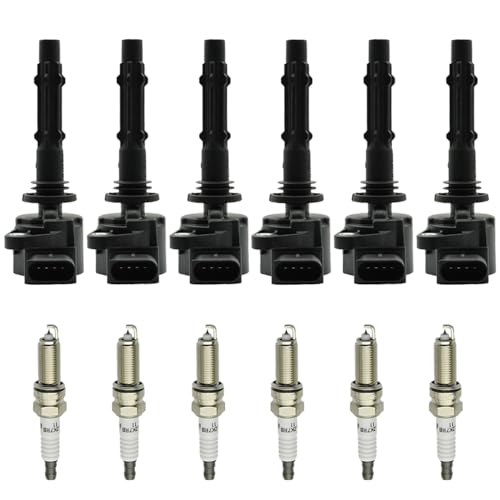 Image of 6Pcs UF535 Ignition Coils & Spark Plug Compatible with Dodge Freightliner Sprinter Mercedes-Benz C230 C250 C280 C300 C63 Cl550 Clk350 Cls500 E280 E300 E350 E400 E550 G550 G63 Gl450 Gl550