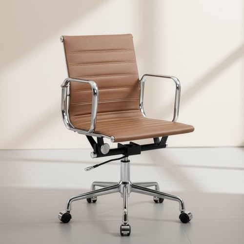Okeysen Genuine Leather Office Desk Chair, Modern Real...