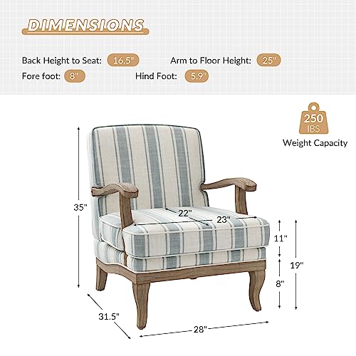 HULALA-HOME-Mid-Century-Modern-Chair-Set-of-2-Upholstered-Accent-Chair-with-Graceful-Curves-and-Wooden-Legs-Comfy-Lounge-Armchair-Striped-Accent-Chairs-for-Living-Room-Bedroom-Blue HULALA HOME Mid Century Modern Chair Set of 2 Upholstered Accent Chair with Graceful Curves and Wooden Legs Comfy Lounge Armchair Striped Accent Chairs for Living Room Bedroom Blue