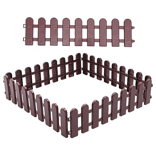 Kisangel 5 Piezas la Cerca cerramientos Jardin plástico portstiles Valla de paisajismo decoración Jardin Cerca al Aire Libre maceteros Borde Cerca de Jardín Valla de jardinería el plastico