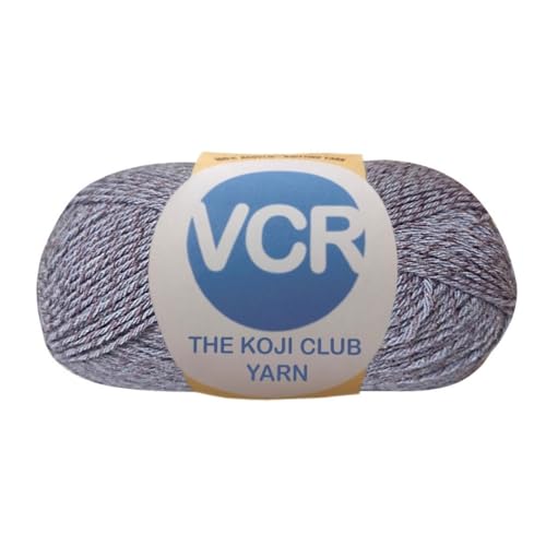 Image of VCR Soft Lavender and Grey Color Yarn, 100 Grams Hank, 275 Meters Length, 80% Acrylic, 20% Nylon Ball The Koji Club Yarn for Crochet and Knitting, Pack of 1, Suitable for DIY