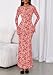 PRETTYGARDEN Women's Floral Bodycon Maxi Dress 2026 Spring Elegant Mesh Long Sleeve Formal Wedding Guest Cocktail Dresses (Pink,Large)