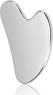LAURAG ferramenta de massagem guasha Ferramenta de raspagem de massagem de aço inoxidável para rosto, corpo, pele Raspador de aço inoxidável Ferramenta facial placa de massageador de rosto de metal