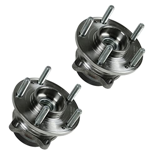 Image of TRQ Rear Left and Right Wheel Bearing and Hub Assembly Set 2 Piece Compatible with 07-20 Hyundai Santa Fe FWD 13-18 Santa Fe Sport FWD 2019 XL 07-12 Veracruz 11-15 Kia Sorento