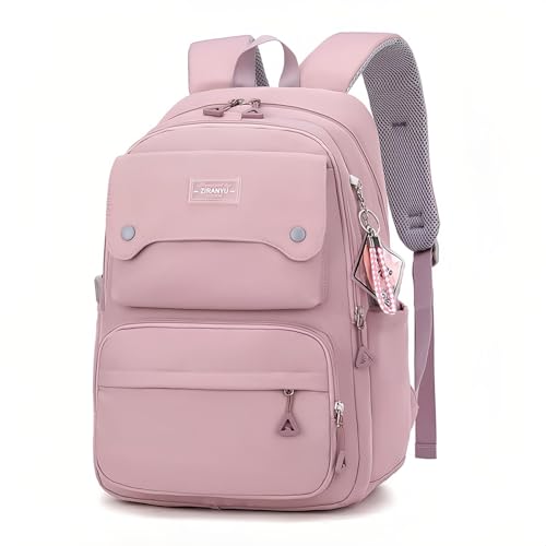 Image of PALAY School Bag for Girls for 7-12 Year Large Capacity College Backpack Water Resistant Trendy Laptop School Bag Travel Multi-Pouches Bagpacker Bag for Women