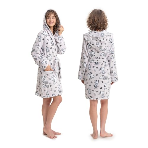 Berkshire Blanket Peanuts® Snoopy VelvetLoft® Soft Lightweight Women Robes, Short Hooded Robe with Pockets, Gifts for Women2