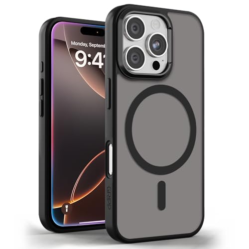 Image of GRIPP Bolt Xtreme Case Compatible with Mag-Safe for iPhone 16 Pro | 6ft Drop-Tested with D30 Technology, Raised Edges, Anti-Fingerprint, Anti-Slip, Translucent Matte Textured Back Cover - Black