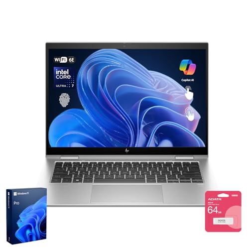 Image of HP EliteBook x360 1040 G11 2-in-1 Business AI Laptop, 14 inch FHD+ Touchscreen, Intel Core Ultra 7 155H vPro, Intel Arc Graphics, 32GB DDR5, 2TB SSD, FP, Backlit, 5MP IR Camera, Win 11 Pro, w /Bundle