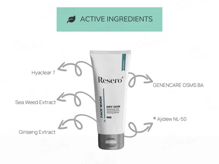 KDIT Resero Face Wash for Dry Skin, with Hyaluronic Acid, Seaweed Extract, Ginseng Extract, Deep Pore Cleansing, Intense Gel Hydration 1