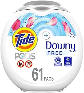 Tide Pods +downy Free, Liquid Laundry Detergent Pacs, 61 Count