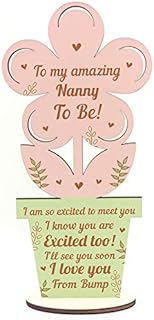 RED OCEAN Nanny To Be Gifts From Bump Birthday Wooden Flower Mum Keepsake