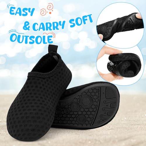 Image of Kids Boys Girls Swim Water Shoes, Toddler Kids Swim Water Shoes Non-Slip Quick Dry Beach Shoes,Barefoot Sports Shoes Aqua Socks for Beach Outdoor Sports