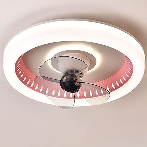 ROOTIFK Blauer, Geschlossener Deckenventilator Mit 3 Farben, 3 Geschwindigkeiten, 19,69 Zoll, Moderne Stummschaltung, LED, 90 W, Mit Fernbedienung, Flacher Deckenventilator, Sommergebrauch Cover
