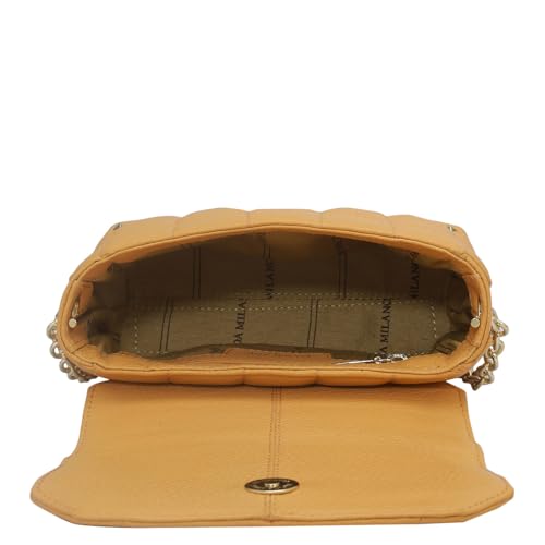 Image of Da Milano Women's Leather Sling Bag - Apricot