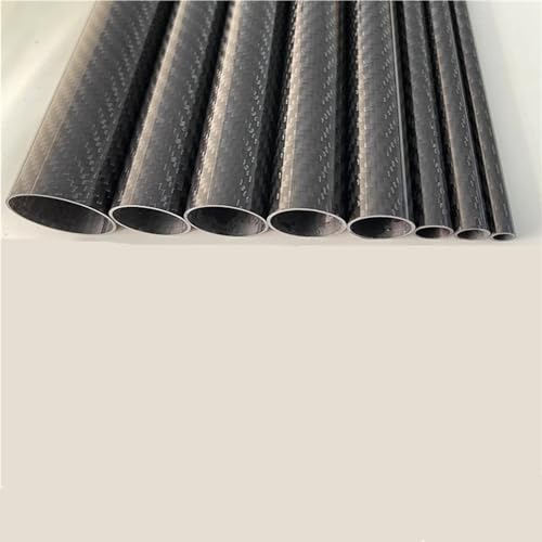3k Carbon Fiber Tube, Twill Shining, Length:500mm, Wall Thickness: 1mm,Calibre: 5mm-35mm RC Airplane Models Accessories Carbon fiber square tube(28x26x500MM 2PCS)