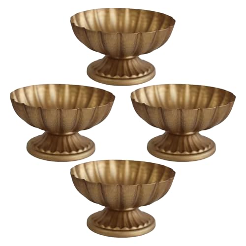 Pot de fleurs doré pour table de mariage et fêtes