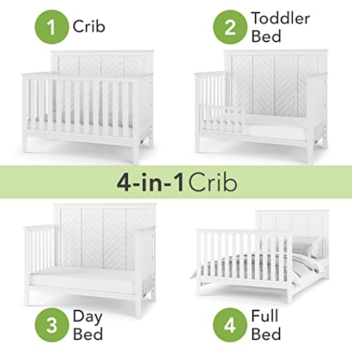 Child Craft Atwood 4-In-1 Convertible Baby Crib (Matte White) #TOP2